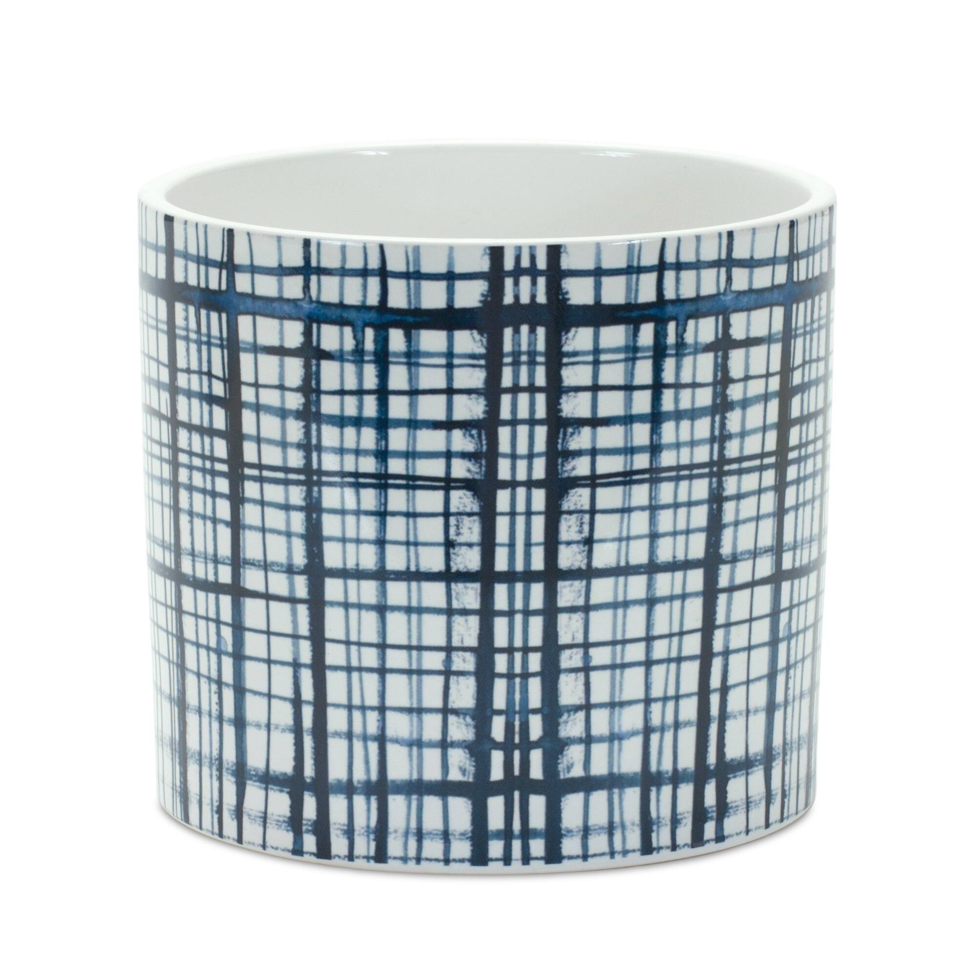 Decorative Criss-Cross Pattern Pot Set